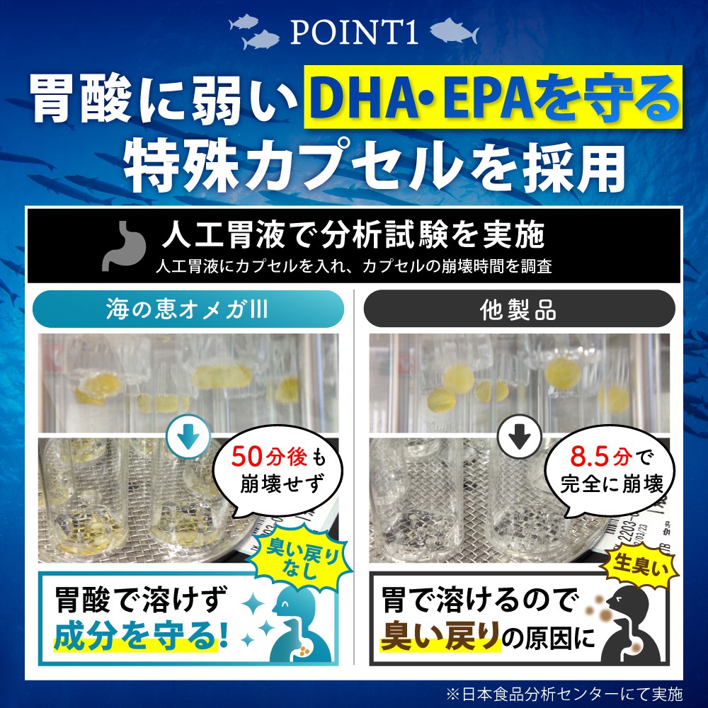 DHA400mg＆EPA46mg】オメガ3サプリメント 海の恵オメガⅢ